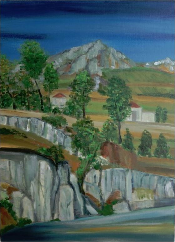 Ölgemälde Kalklandschaft II